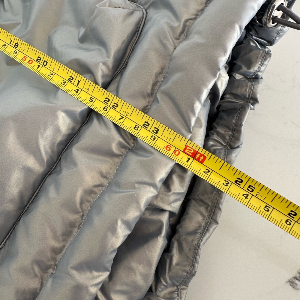 Lattier 100% Down Silver Puffer | Gorpcore Techwear Scandinavian Minimalist sz M - Picture 9 of 10